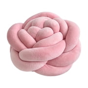 Large Hand-Woven Rose Throw Pillow   Plush Flower Cushion for Sofa, Bed, Office | Decorative Lumbar Pillow, Valentine s Day Gift