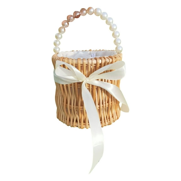 Large Hand-Woven Storage Baskets with Wooden Handles – Water Hyacinth Wicker Baskets for Organizing, Picnic, Laundry, Toys – Natural Woven Hamper for Home, Wedding, Camping & Decor