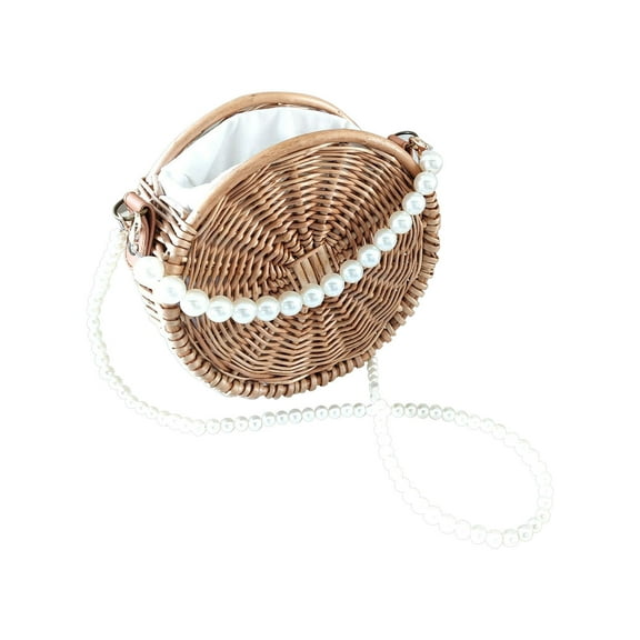 Large Hand-Woven Storage Baskets with Wooden Handles – Water Hyacinth Wicker Baskets for Organizing, Picnic, Laundry, Toys – Natural Woven Hamper for Home, Wedding, Camping & Decor