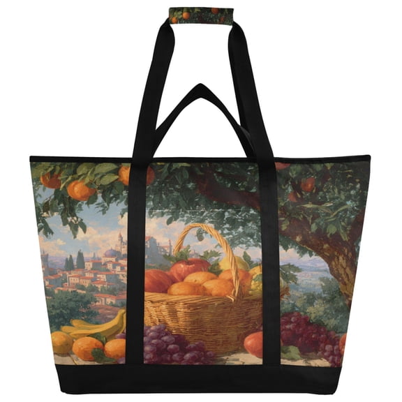 Large Hand-held Ice Pack Picnic Bag Insulation and Refrigeration Suitable for Shopping Picnics and Camping Basket Of Oranges