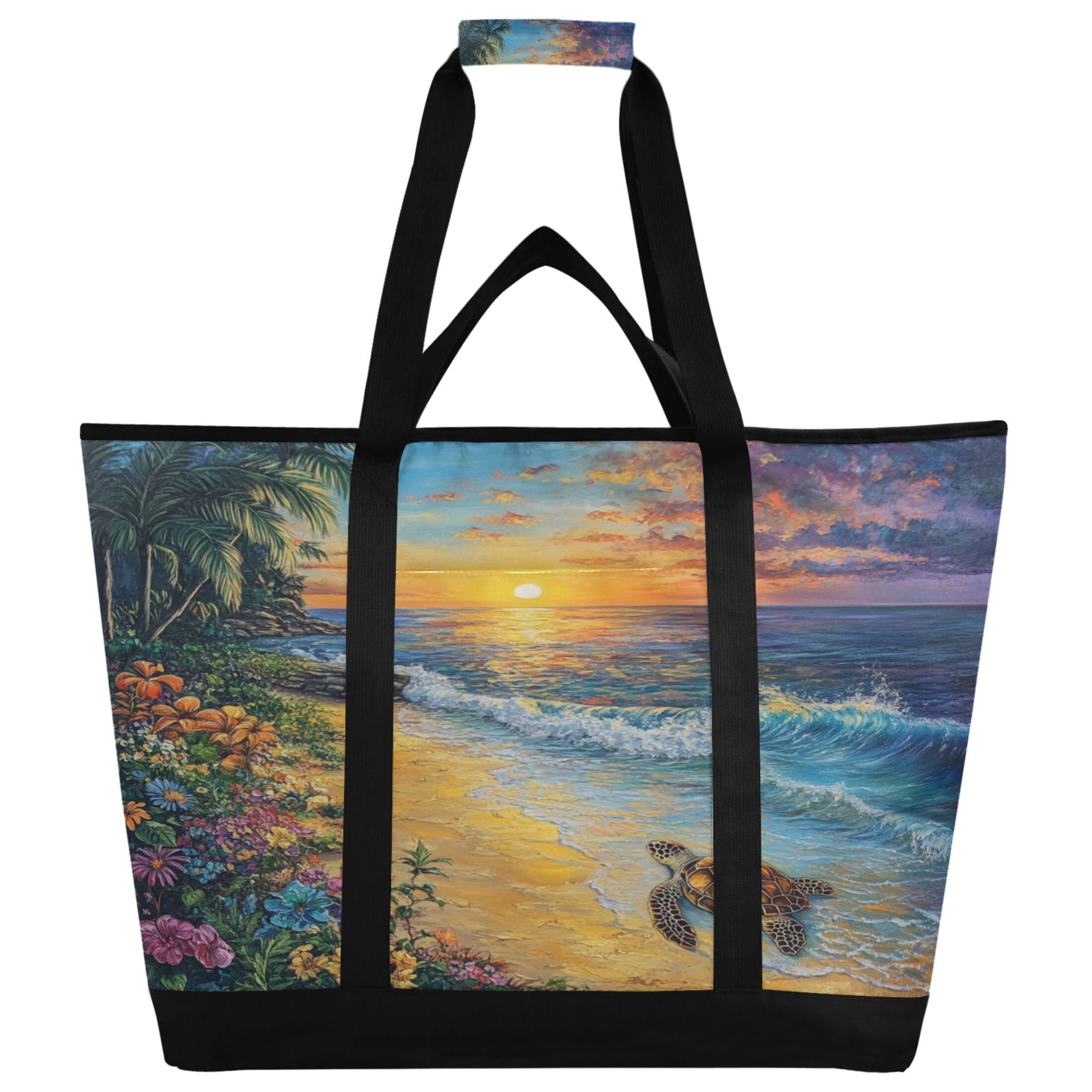 Large Hand-held Ice Pack Picnic Bag Insulation and Refrigeration Suitable for Shopping Picnics and Camping Beautiful Turtle