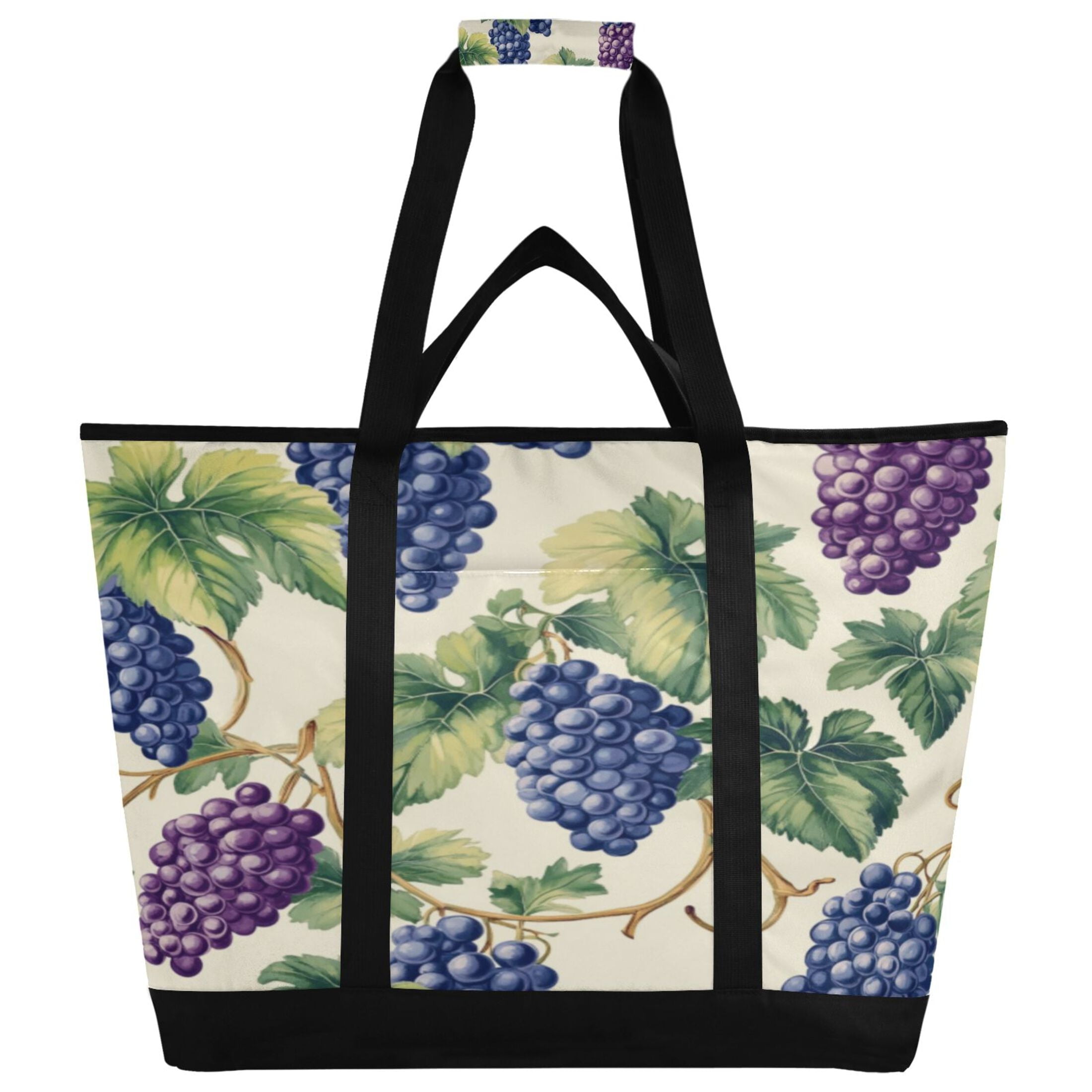 Large Hand-held Ice Pack Picnic Bag Insulation and Refrigeration Suitable for Shopping Picnics and Camping Big Cartoon Grape