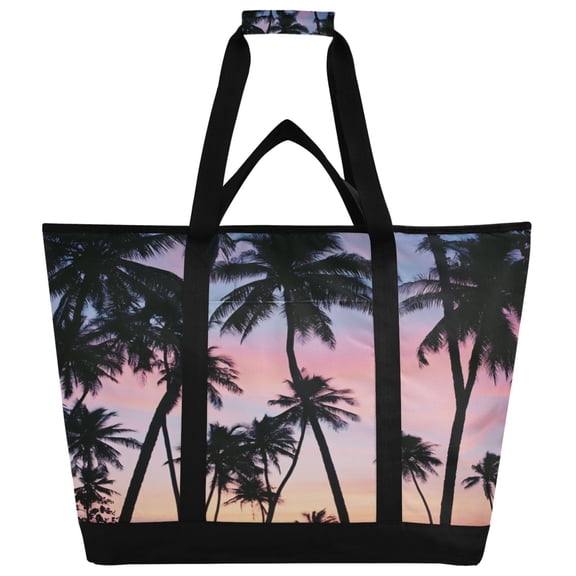 Large Hand-held Ice Pack Picnic Bag Insulation and Refrigeration Suitable for Shopping Picnics and Camping California Coconut Tree
