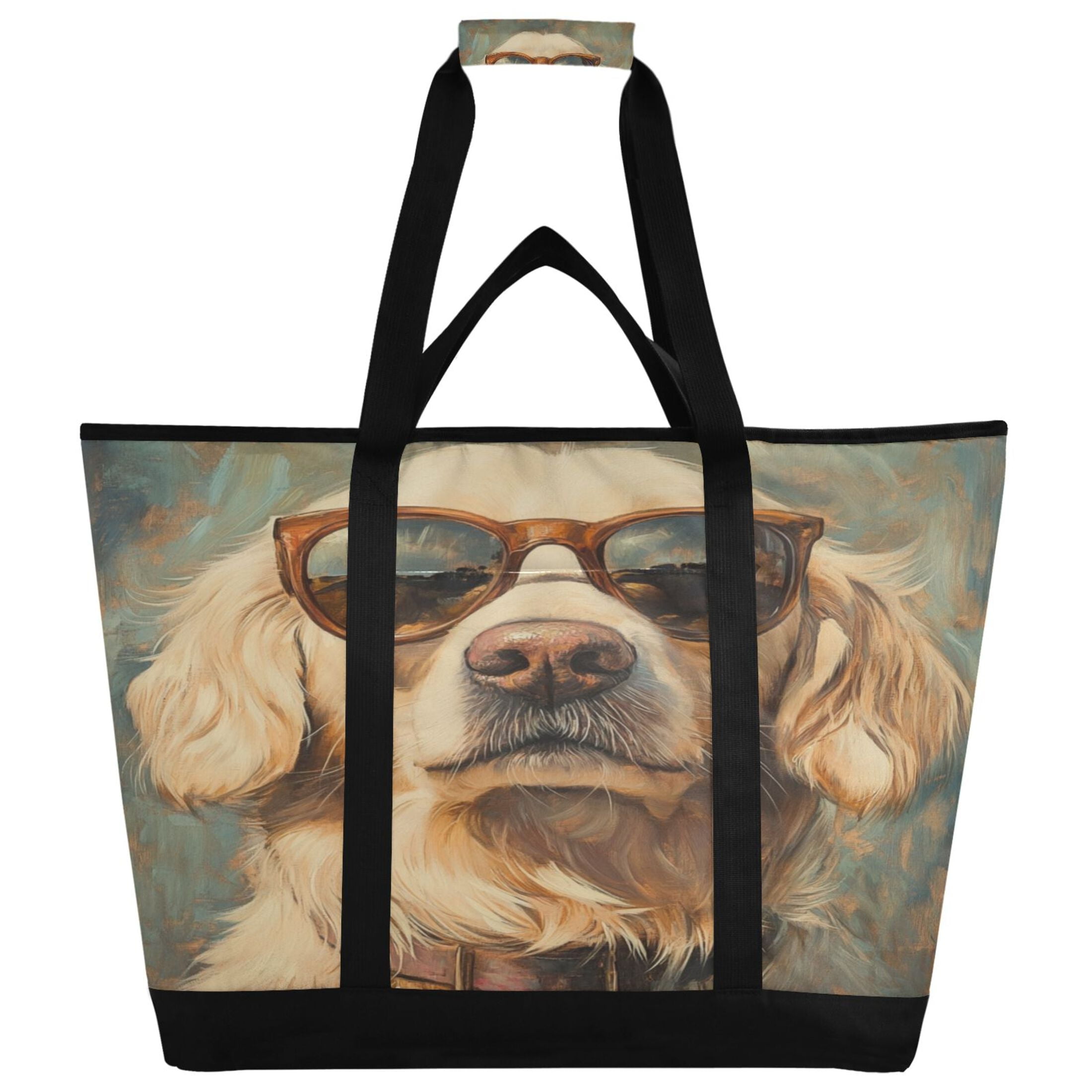 Large Hand-held Ice Pack Picnic Bag Insulation and Refrigeration Suitable for Shopping Picnics and Camping Cartoon Cool Dog