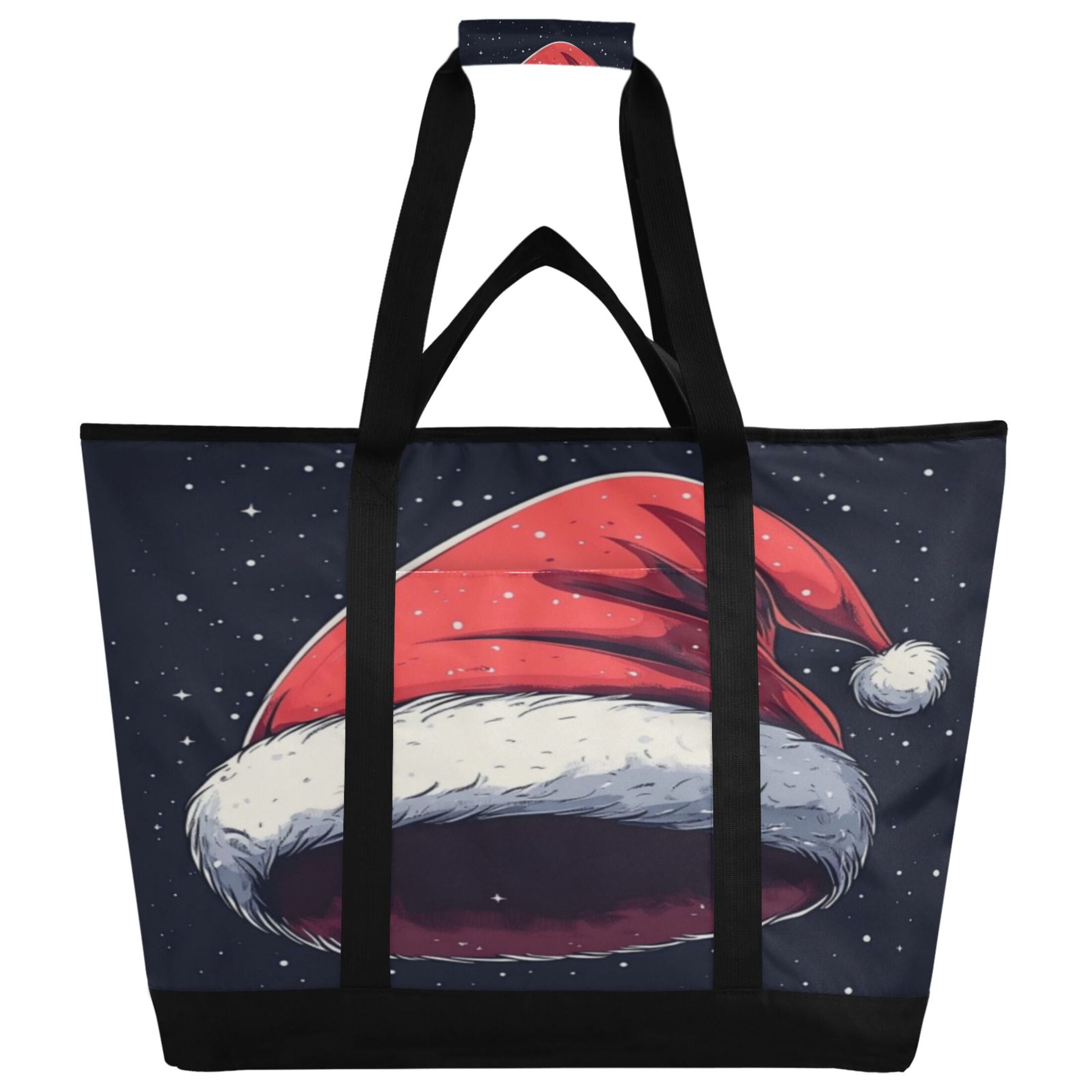 Large Hand-held Ice Pack Picnic Bag Insulation and Refrigeration Suitable for Shopping Picnics and Camping Christmas Style Hat