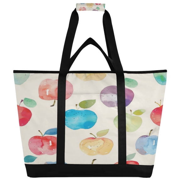 Large Hand-held Ice Pack Picnic Bag Insulation and Refrigeration Suitable for Shopping Picnics and Camping Color Apple Cartoon