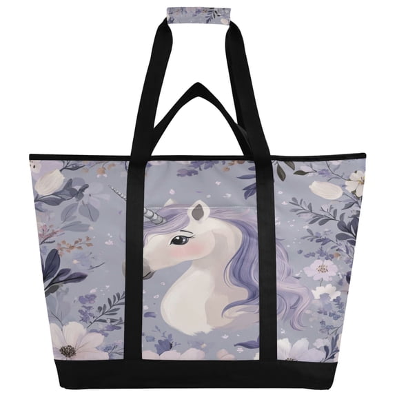 Large Hand-held Ice Pack Picnic Bag Insulation and Refrigeration Suitable for Shopping Picnics and Camping Cool Cute Unicorn