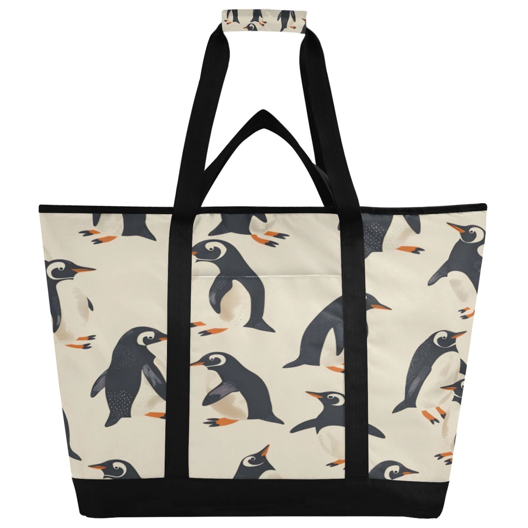 Large Hand-held Ice Pack Picnic Bag Insulation and Refrigeration Suitable for Shopping Picnics and Camping Cute Penguin