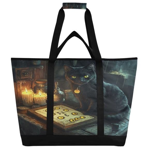 Large Hand-held Ice Pack Picnic Bag Insulation and Refrigeration Suitable for Shopping Picnics and Camping Dark Cat