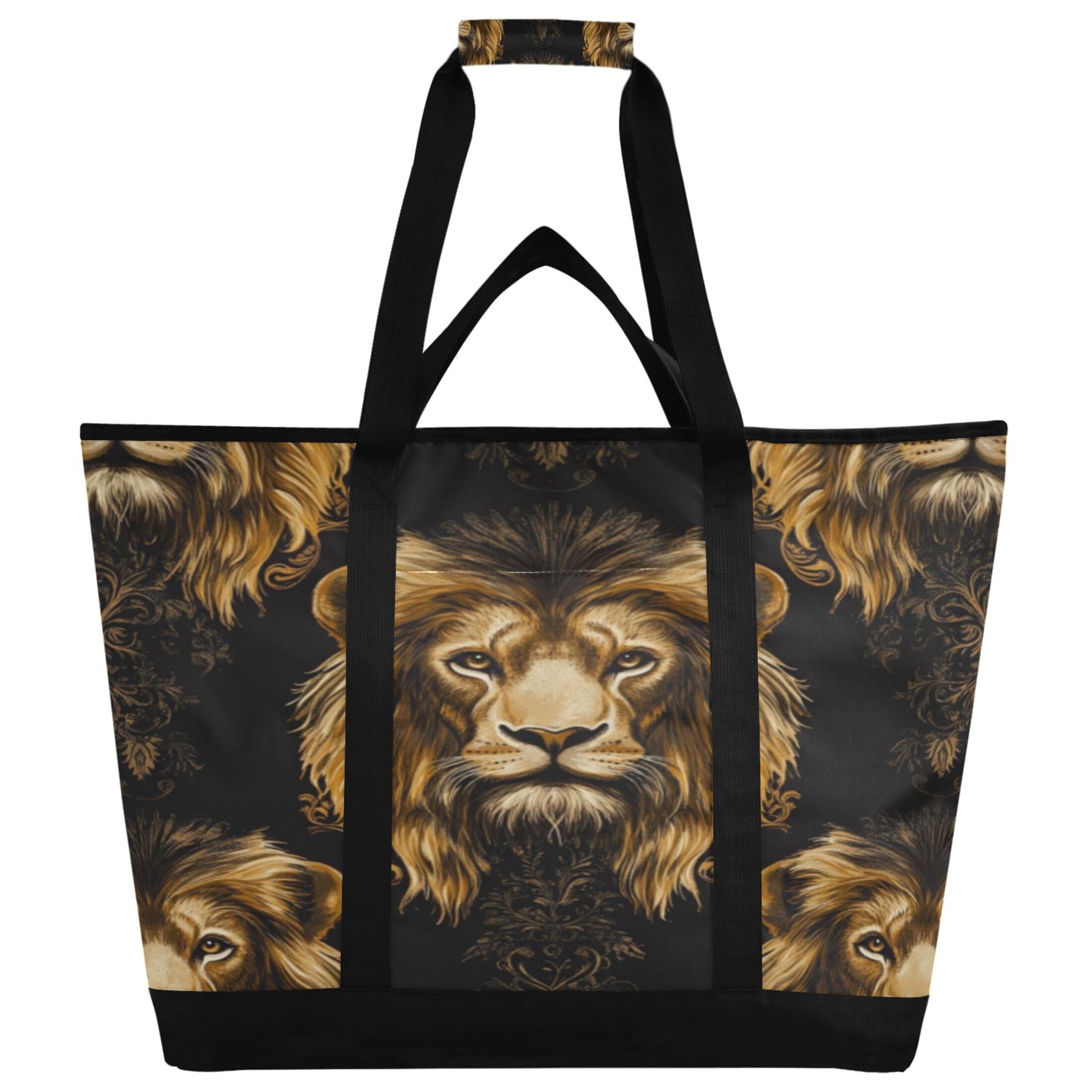 Large Hand-held Ice Pack Picnic Bag Insulation and Refrigeration Suitable for Shopping Picnics and Camping Fierce Lion