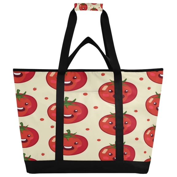 Large Hand-held Ice Pack Picnic Bag Insulation and Refrigeration Suitable for Shopping Picnics and Camping Lovely Tomato