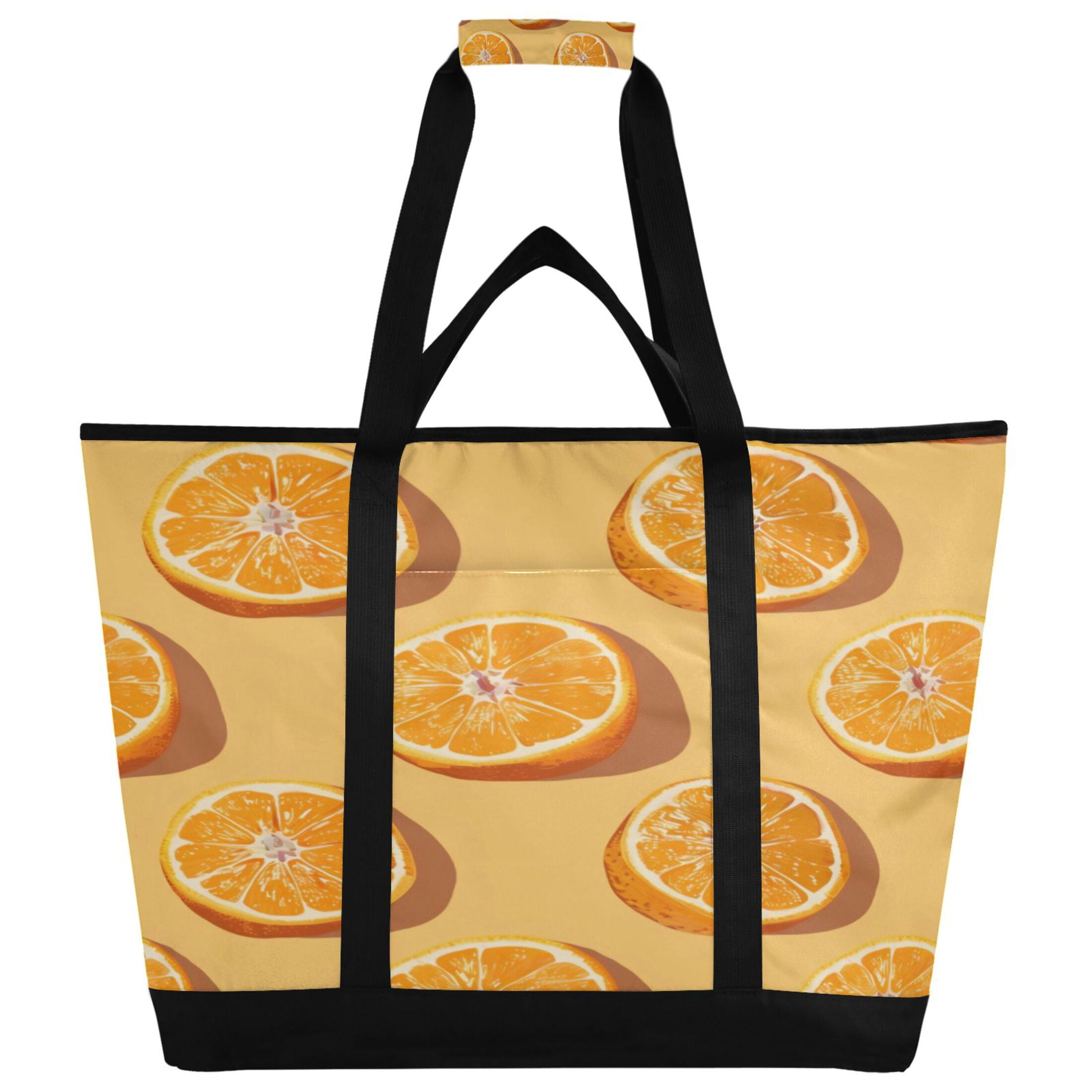 Large Hand-held Ice Pack Picnic Bag Insulation and Refrigeration Suitable for Shopping Picnics and Camping Orange Orange