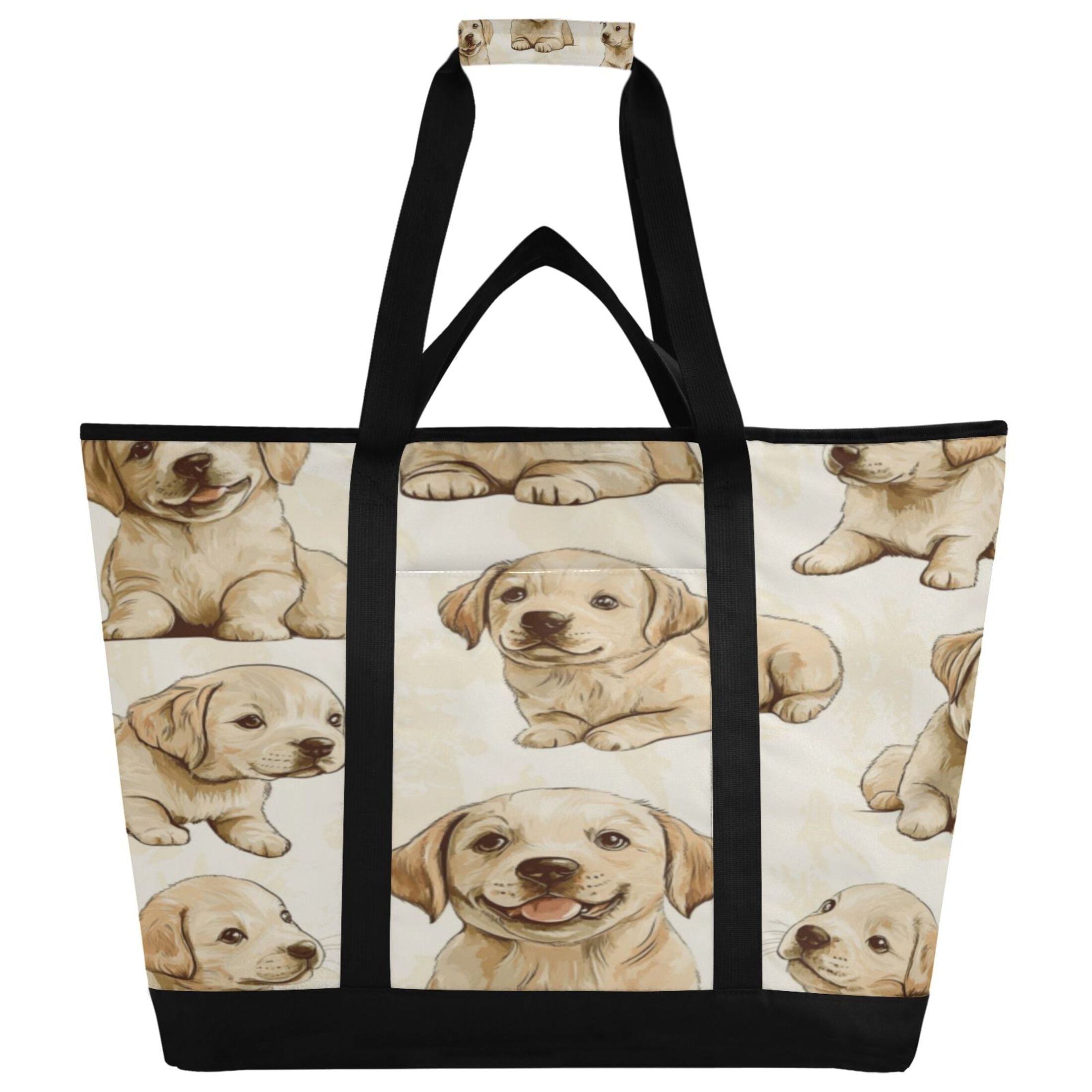 Large Hand-held Ice Pack Picnic Bag Insulation and Refrigeration Suitable for Shopping Picnics and Camping Pretty Cute Dog