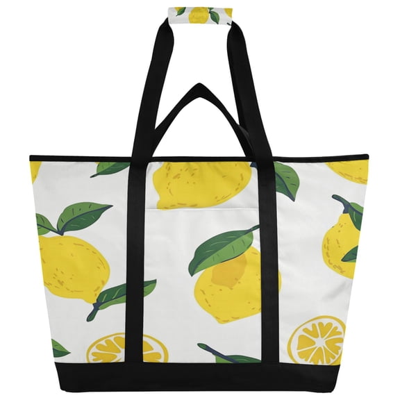 Large Hand-held Ice Pack Picnic Bag Insulation and Refrigeration Suitable for Shopping Picnics and Camping Sliced Lemon