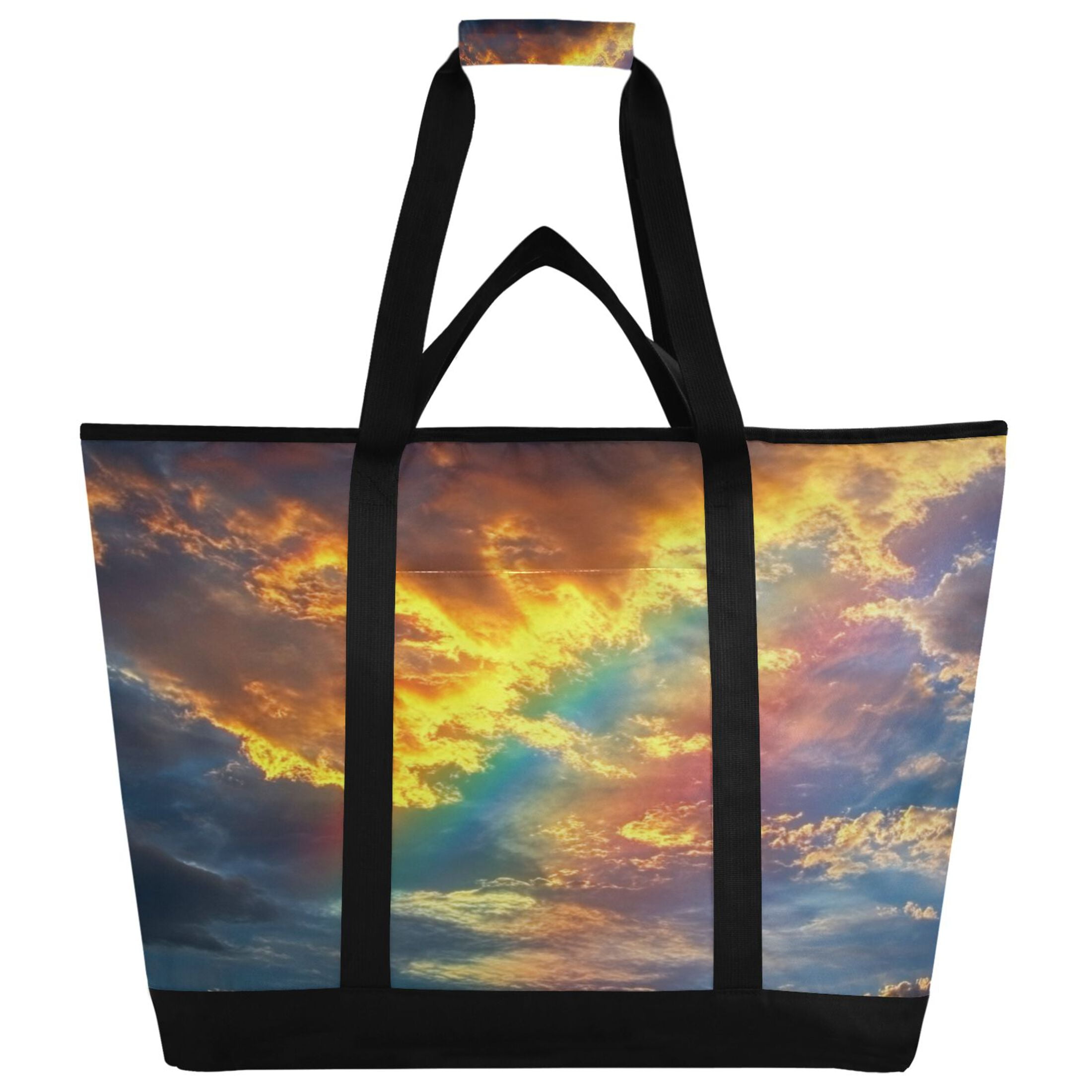 Large Hand-held Ice Pack Picnic Bag Insulation and Refrigeration Suitable for Shopping Picnics and Camping Super Cool Sky