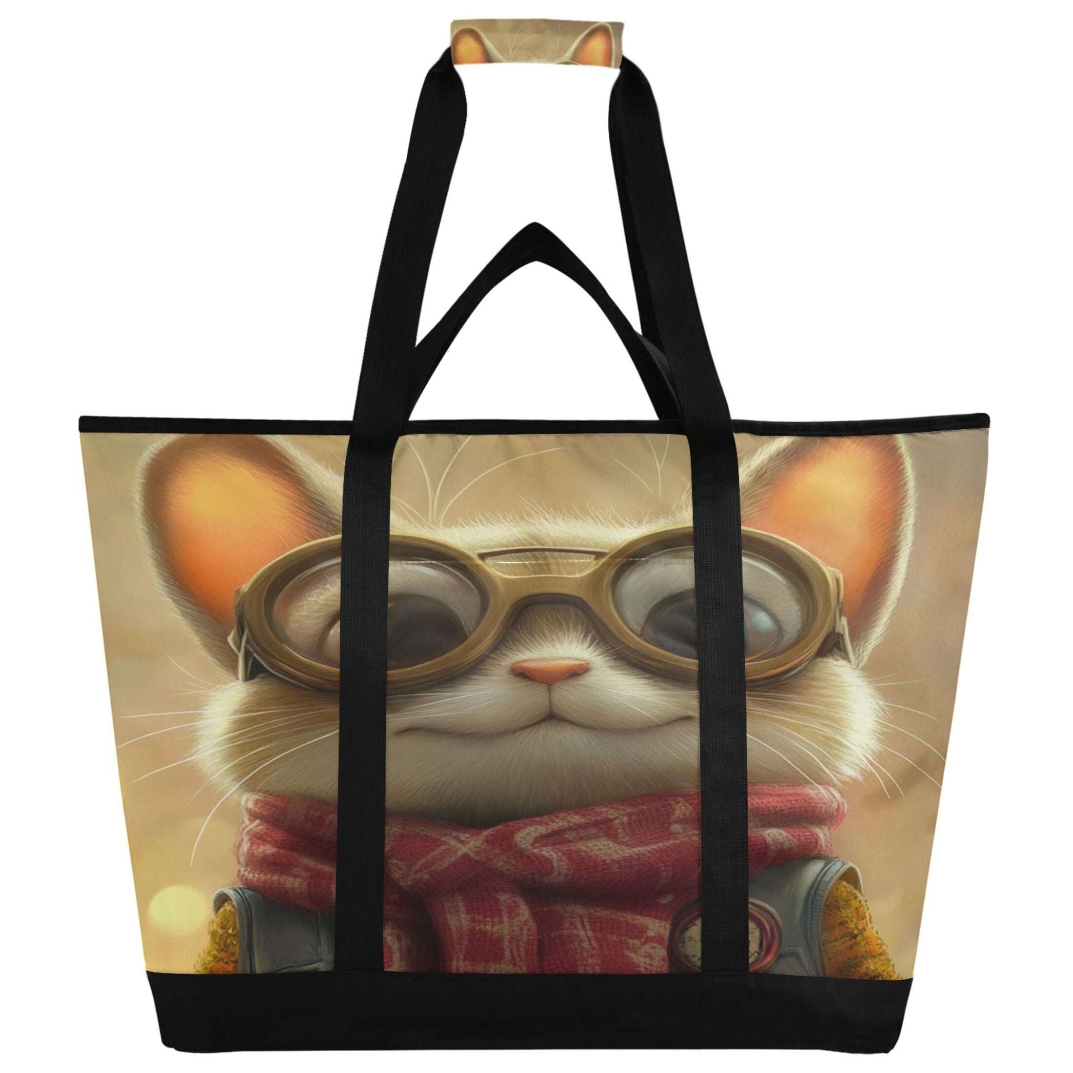 Large Hand-held Ice Pack Picnic Bag Insulation and Refrigeration Suitable for Shopping Picnics and Camping Super Cute Cat