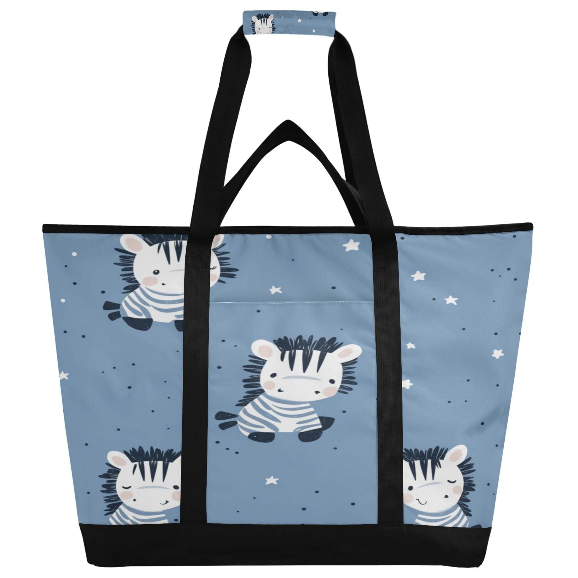 Large Hand-held Ice Pack Picnic Bag Insulation and Refrigeration Suitable for Shopping Picnics and Camping Super Cute Little Zebras