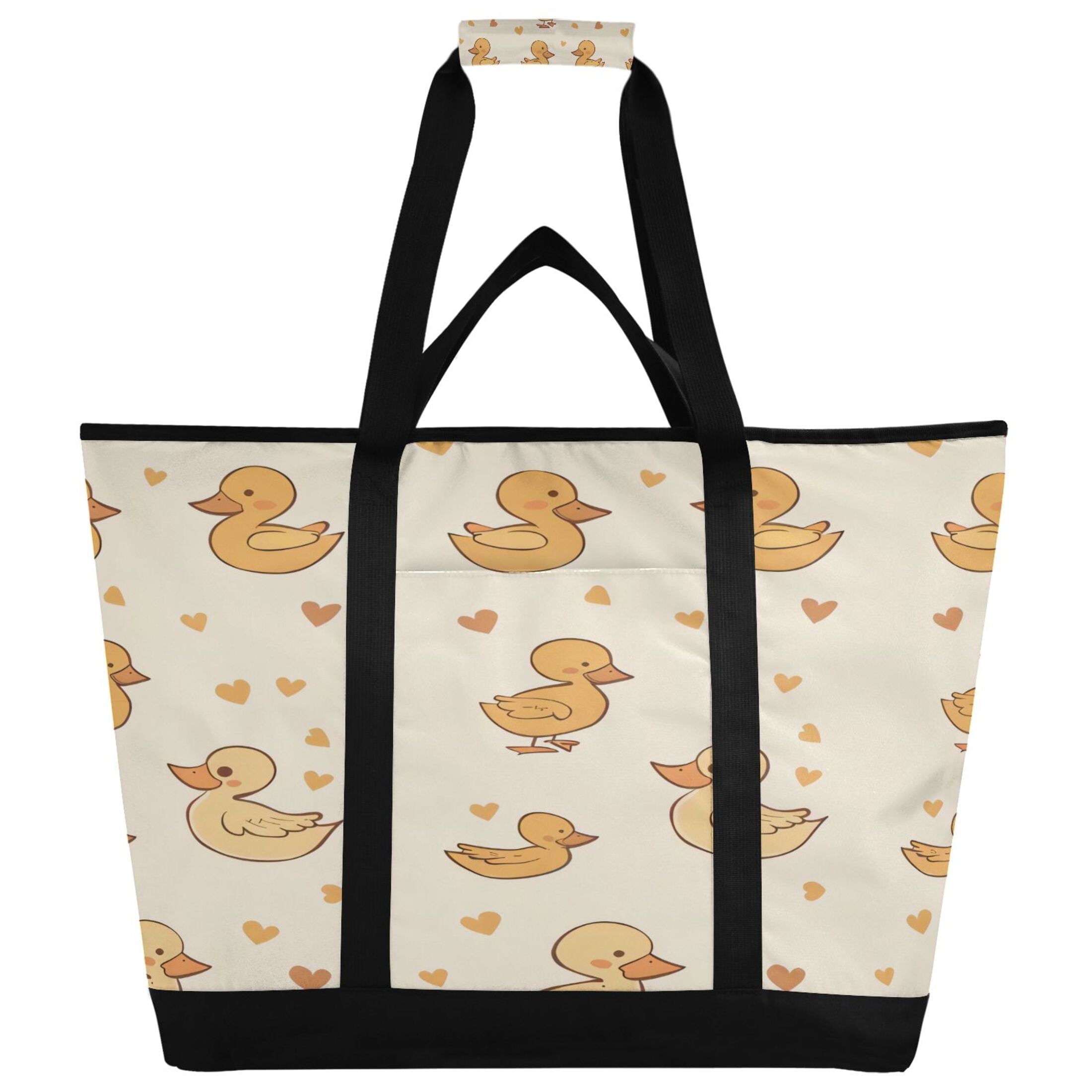 Large Hand-held Ice Pack Picnic Bag Insulation and Refrigeration Suitable for Shopping Picnics and Camping Yellow Duck