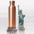 thumbnail image 1 of Large Handcrafted Ayurvedic Copper Water Bottle, Leak Proof Lid – Smooth Finish Copper Bottle Water Vessel – 100% Copper Drinking Water Bottle 34 Oz, 1 of 5