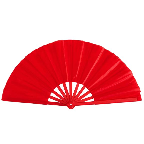 Large Handheld Fan Foldable Portable Hand Fan - Stylish & Practical Design - Dance Accessories Party Supplies for Outdoor Events Line Dancing 13.4"(Watermelon Red)