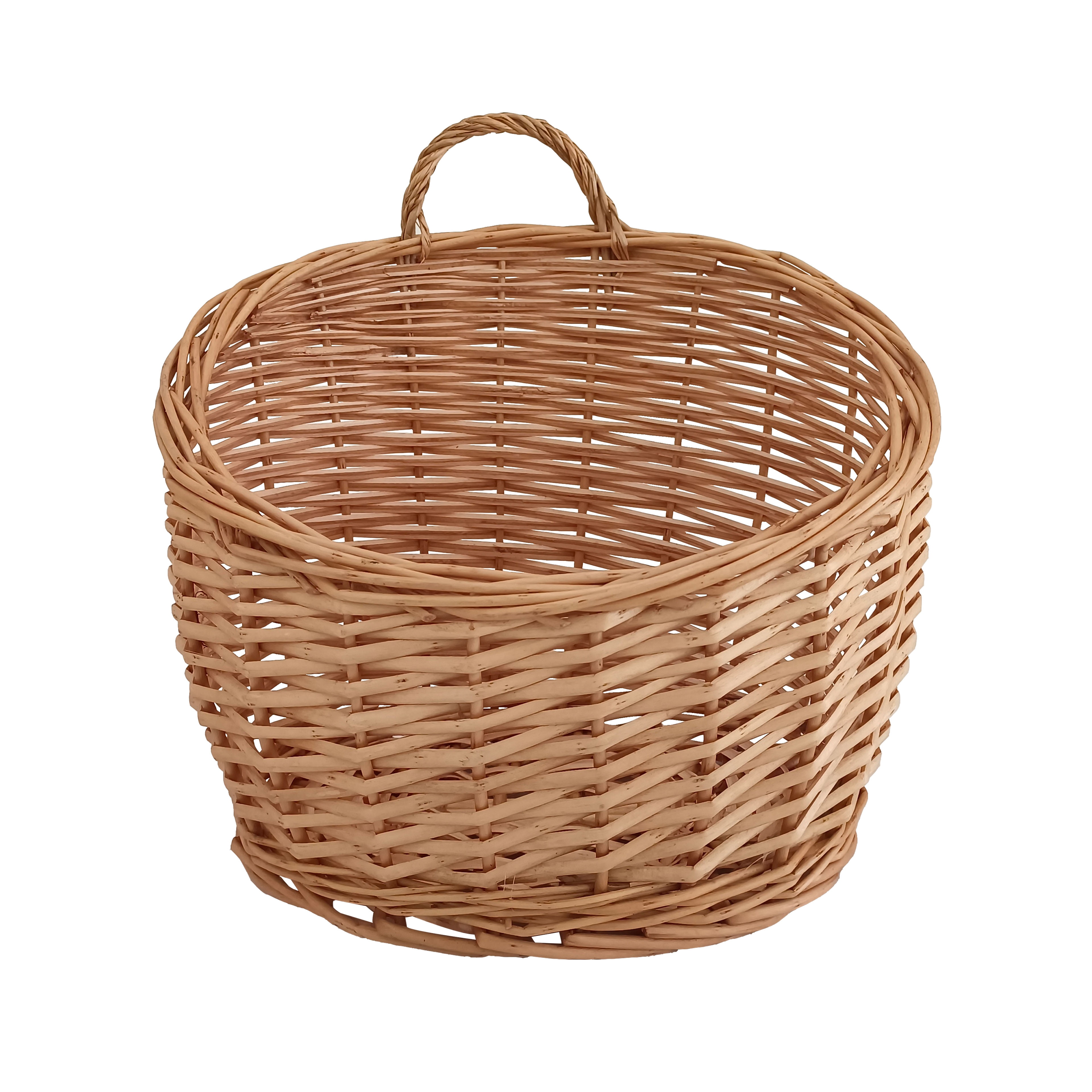 Natural Brown Wicker Large Hanging Storage Basket