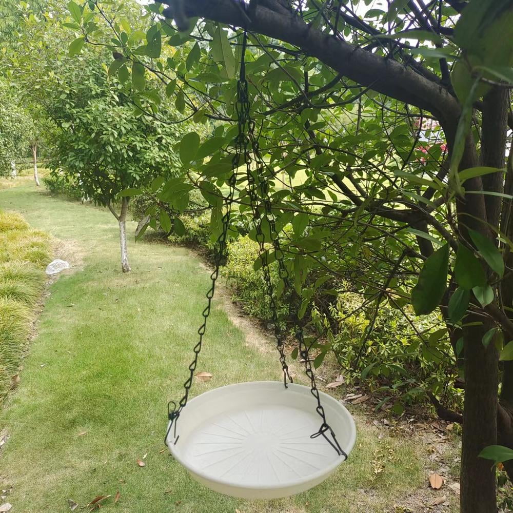 Large Hanging Bird Bath Tray Outdoor Wild Birds Feeder Garden Yard Waterproof - Walmart.com