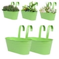 thumbnail image 1 of Large Hanging Flower Pots,Hanging Planters for Outdoor Plants,Hanging Planters for Fence,Strawberry Planter,Metal Iron Wall Planter for Outdoor Plants,Railing Fence Garden Decor with Detachable Hooks, 1 of 7