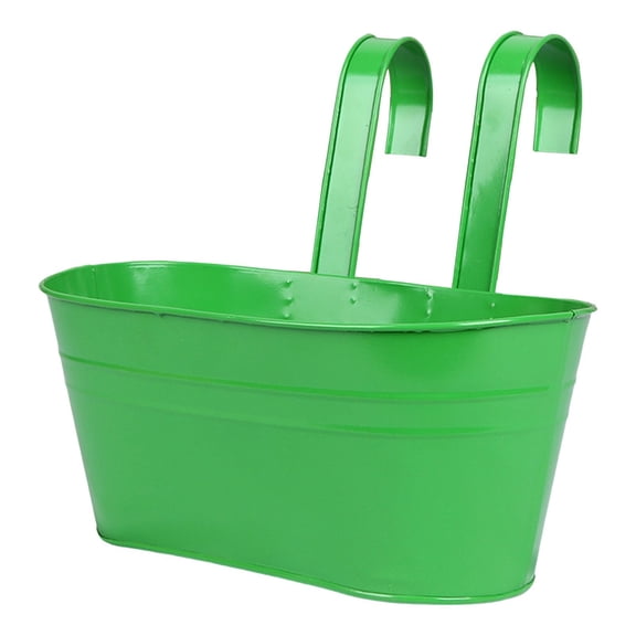 Large Hanging Flower Pots,Hanging Planters for Outdoor Plants,Hanging Planters for Fence,Strawberry Planter,Metal Iron Wall Planter for Outdoor Plants,Railing Fence Garden Decor with Detachable Hooks