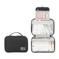 thumbnail image 1 of Large Hanging Travel Cosmetic Organizer Bag for Full Size Toiletries and Makeup Accessories with Durable Water Shampoo Container, 1 of 2