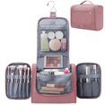 thumbnail image 1 of Large Hanging Travel Toiletry Bag Dopp Kit with Hook Cosmetic Makeup Organizer with Brush Holder Water-Resistant Bathroom for Women Men, Dark Pink, 1 of 7