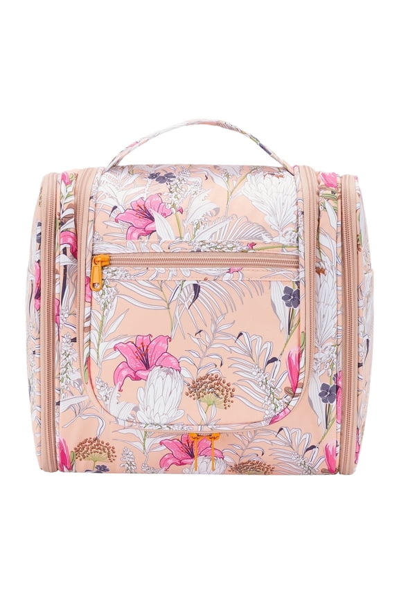 Large Hanging Toiletry Bag with Hook Makeup Cosmetic Organizer with Multiple Compartments Foldable for Men Women Travel Essentials