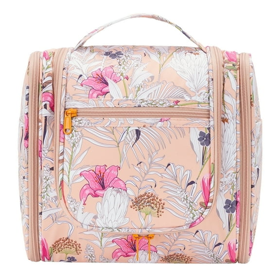 Narwey Large Hanging Toiletry Bag with Hook Makeup Cosmetic Organizer with Multiple Compartments Foldable for Men Women Travel Essentials