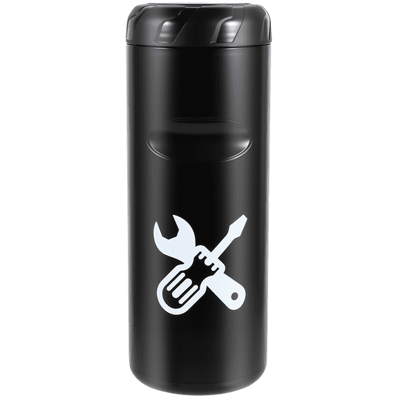 Large Hard Shell Bicycle Tool Storage Container 0.8L Waterproof Portable Repair Kit Case with Wide Opening for Standard Bike Water Bottle Cages, Black