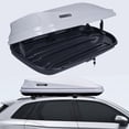 thumbnail image 1 of Large Hard Shell Carriers Rooftop Cargo Box with Key Lock 62 (L) x 31 (W) x 15(H) 15 Cubic Feet, Waterproof Heavy Duty Universal Roof Rack Tool-Free Install, White, 1 of 9