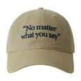 thumbnail image 1 of Large Head Circumference Baseball Cap Four Seasons Embroidery Slenderizing Wide Curved Brim Hat Khaki, 1 of 3