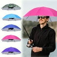 thumbnail image 1 of Large Head-Mounted Umbrella Hat Advertising Stall Umbrella Waterproof Lightweight Design Simple Apron With Pockets for Fishing Outdoor Events Beach Activities Durable Polyester Portable,Ccwuwei, 1 of 6