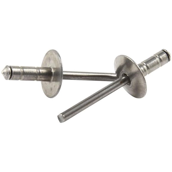 Large Head Multi-Grip Rivet, Silver - Pack of 250