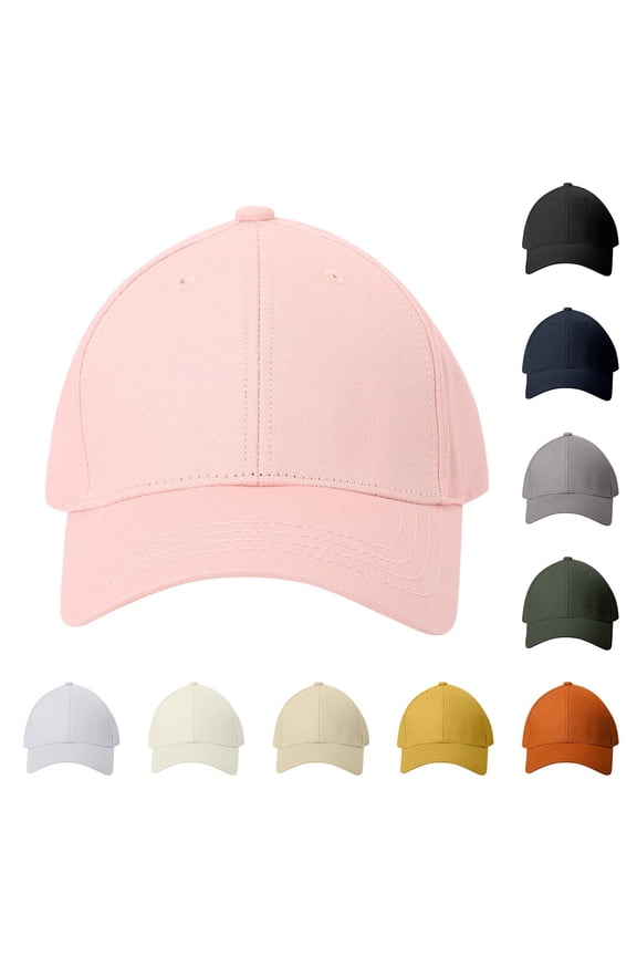 Large Head Size Structured Baseball Cap for Men Women Summer Casual Sport Hat Big Size Yellow