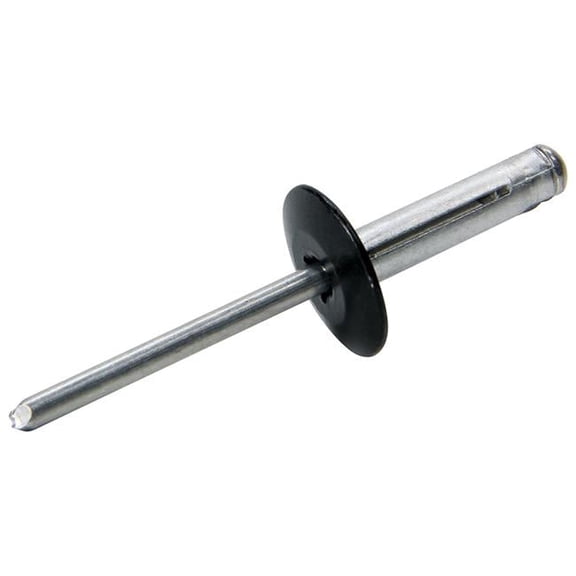 Large Head Tri-Fold Rivet, Black Flange - Aluminum Mandrel - Pack of 250