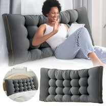 Large Headboard Pillow Rectangle Bed Bolster Backrest,Reading Pillow Soft Bed Pillow Long Body Pillow Support For Back And Neck Comfort Sleeping Cushion Cover Polyester Fiber Decorative Pillowcase