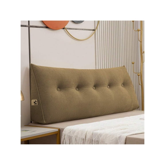 Large Headboard  Wedge Pillow Bolster Bed Rest Pillow Triangular Cushion With Removable Washable Cover