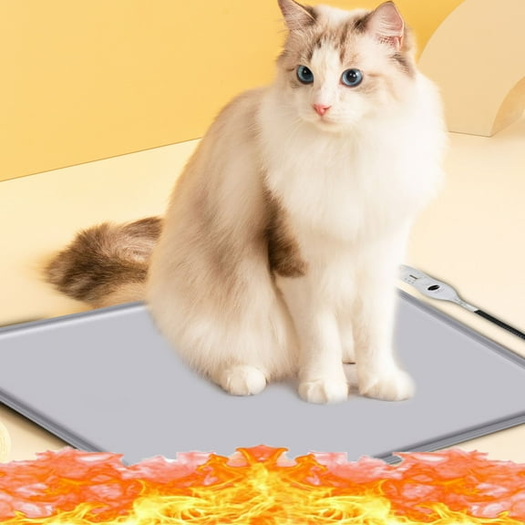 Large Heated Pet Mat, Adjustable Electric Heated Cat and Dog Bed, Blanket Heating Pad In Winter, Warming Heated Cat Dog Bed Blanket Outside, Heated Pet Mat, Gifts for Cats Dogs