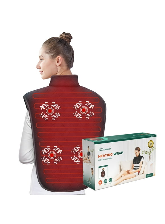 Large Heating Pad for Back Pain Relief, Snailax Heat Pad for Muscle Cramps Relief, 20"x37" FSA/HSA Christmas Gifts