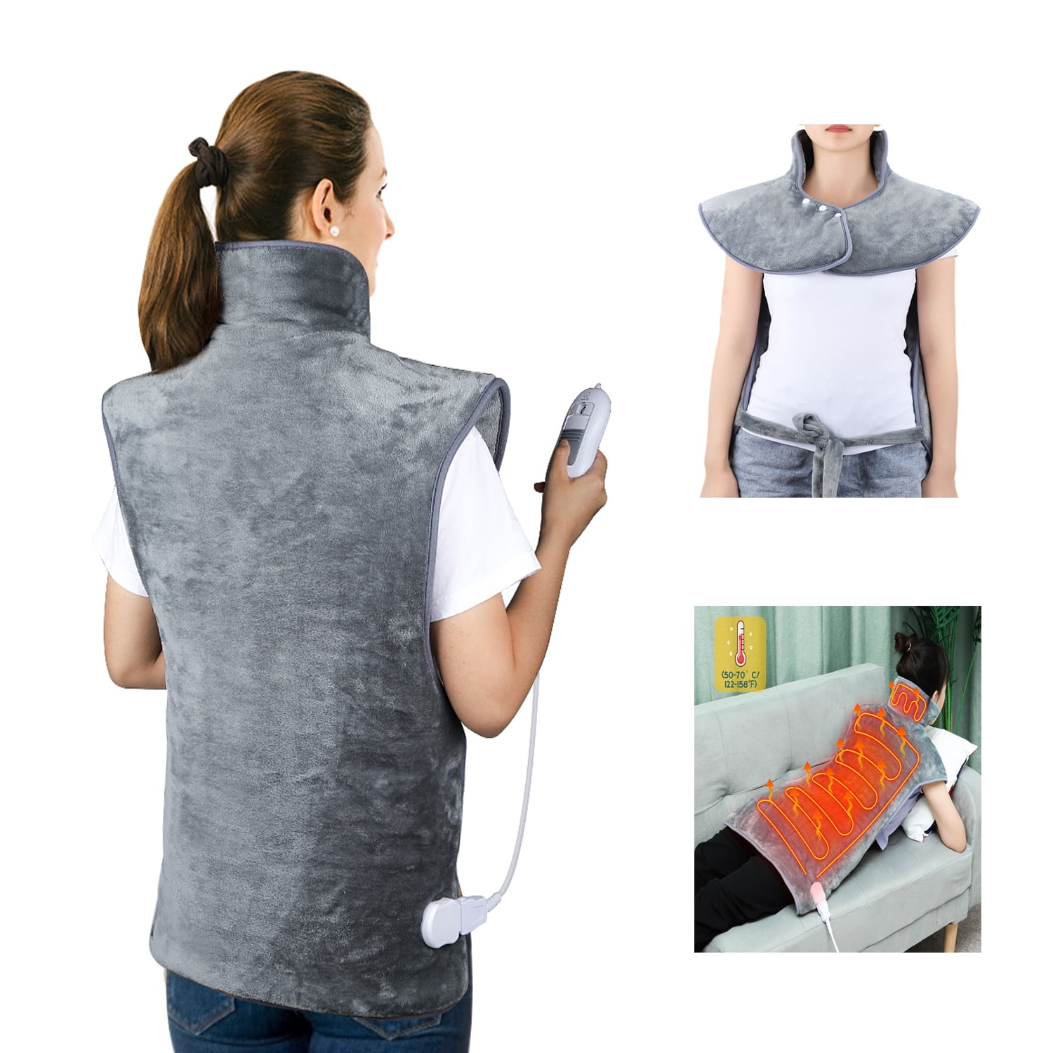 Free Shipping 3 Level Electric Heated Shoulder Wrap Pads Pain