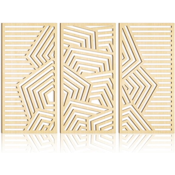 Large Heavy 3D Woodcut Artwork Wood Wall Art  16x32 Inch