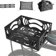 thumbnail image 1 of Large Heavy-Duty Bike Rear Basket with Liner, Waterproof Cover & Cargo Net - Fits Most Bikes & E-Bikes, 1 of 6