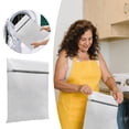 thumbnail image 1 of Large Heavy Duty Laundry Bag With Handles Reusable Mesh Wash Pouch For Travel College Dorm Storage Organizer Sack, 1 of 3