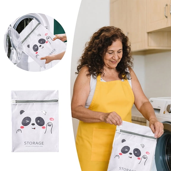 Large Heavy Duty Mesh Laundry Bag - Extra Fine Wash Pouch with Handles for Delicates, Travel, College Dorm Storage Organizer, Reusable Washing Machine Protector Sack (Polyester)