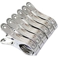 thumbnail image 1 of Large Heavy Duty Metal Clothespins 6 Packs Stainless Steel Clothespin,Big Beach Chair Towel Clips,Clamp for Quilt,Outdoor Light Clips, 1 of 5