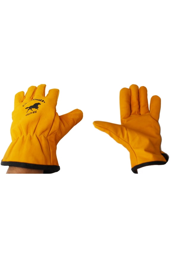 Large Heavy-Duty Smooth Leather All-Purpose Working Gardening Gloves 101TS05-L